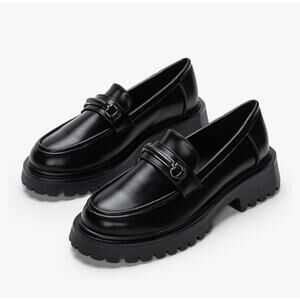 Women's Loafers Comfortable Round Toe Penny Loafers Black EU Size 38 US Size 8